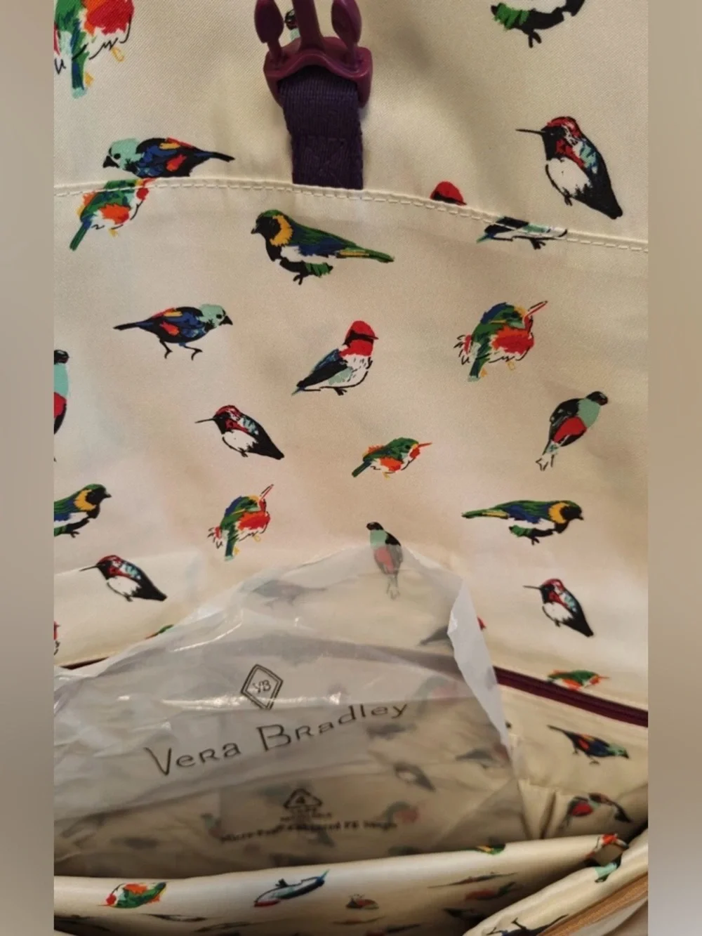 Vera Bradley exterior adjustable flap